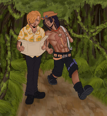 Fan art of one piece charter