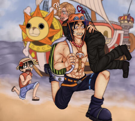 Fan art of one piece charter